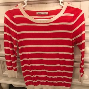Old Navy- Orange & cream striped sweater, size XS